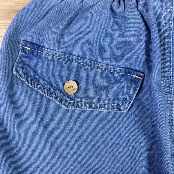 Shein Jeans Womens 27 Wide Leg High Rise Elastic Waist Angled Hem Denim Jeans - Picture 10 of 15